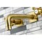 Kingston Brass KS6127BX Two-Handle Wall Mount Bathroom Faucet, Brushed Brass KS6127BX - alternate 4